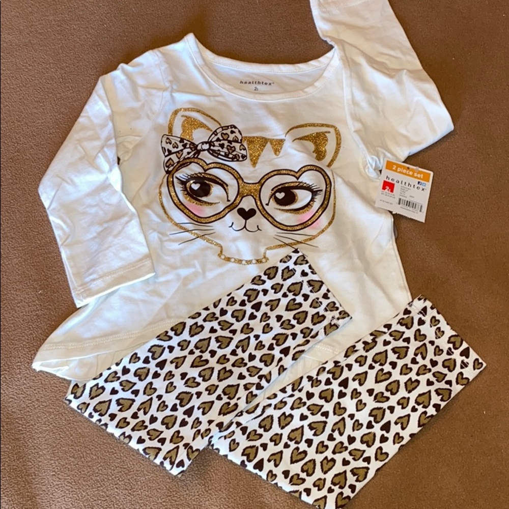 Healthtex 2 piece Kitty outfit